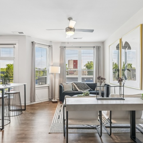 open space with large windows
