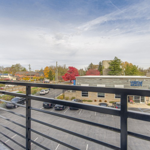 Balcony with urban views